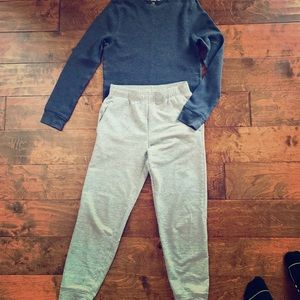Boys Thermal Shirt and Sweatpants outfit